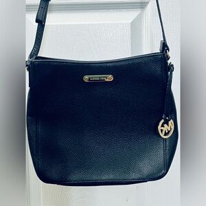 Michael Kors Black Pebbled Leather Shoulder Bag